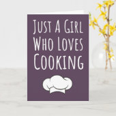 Cute Pink Cooking Cards For Baby Girls Cook Chef Kaart (Gele Bloem)