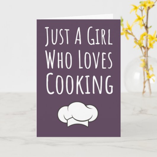 Cute Pink Cooking Cards For Baby Girls Cook Chef Kaart (Gele Bloem)