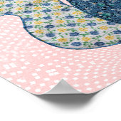 Cute Pink Country Style Squirrel Baby Girl Poster (Hoek)