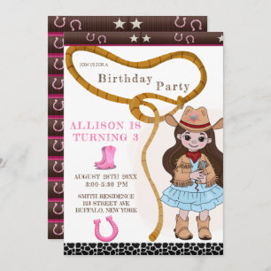 Cute Pink Cowgirl Birthday Party