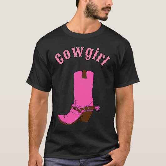 Cute pink cowgirl boot t-shirt (Voorkant)