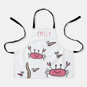 Cute Pink Crab Zee Animals Girl Name Schort