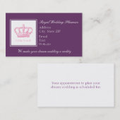 Cute Pink Crown Afsprakenkaartje (Voorkant / Achterkant)