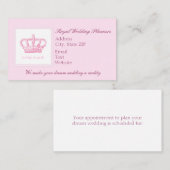 Cute Pink Crown Afsprakenkaartje (Voorkant / Achterkant)