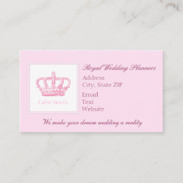 Cute Pink Crown Afsprakenkaartje