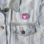 Cute Pink  Crown Lijst Gepersonaliseerd Ronde Button 3,2 Cm (In situ)