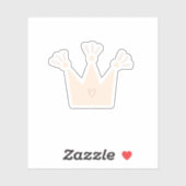 Cute Pink Crown Queen Sticker (Vel)