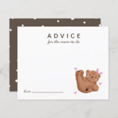 Cute Pink Cub Beer Advice voor mammie Kaart (Voorkant / Achterkant)