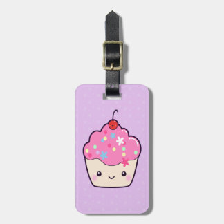 Cute Pink Cupcake Bagagelabel