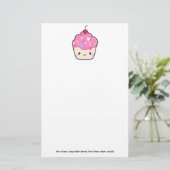 Cute Pink Cupcake Briefpapier (Staand voorkant)