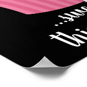 Cute Pink Cupcake Life Quote Poster (Hoek)