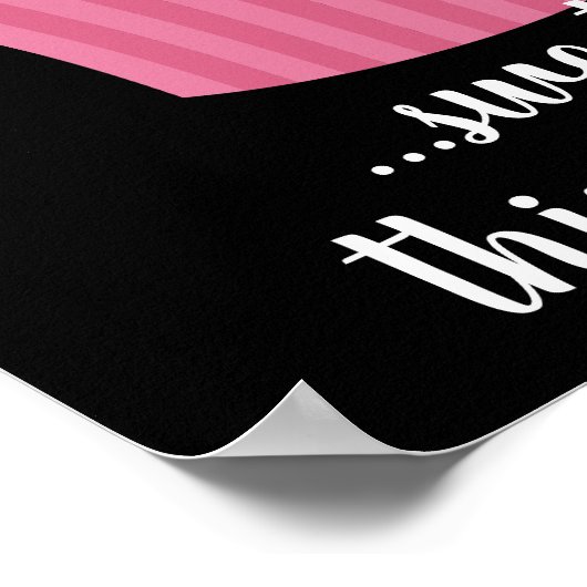 Cute Pink Cupcake Life Quote Poster (Hoek)