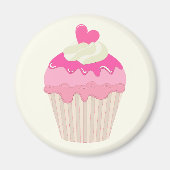 Cute Pink Cupcake Magnet (Voorkant)