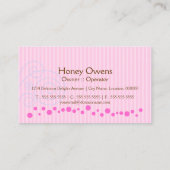 Cute Pink Cupcake met Cherry Visitekaartje (Achterkant)