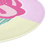 Cute Pink Cupcake Pastel Colors Snijplank (Hoek)