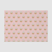 Cute Pink Cupcake Patroon Tissuepapier (Voorkant)