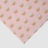 Cute Pink Cupcake Patroon Tissuepapier (Detail)