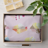 Cute Pink Cupcake Pattern Birthday Tissuepapier (Geschenk)