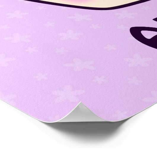 Cute Pink Cupcake Poster (Hoek)