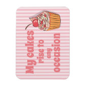 Cute Pink Cupcake Rise to Occasion Magneet (Verticaal)