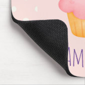 Cute Pink Cupcake Unicorn met Roos Muismat (Hoek)