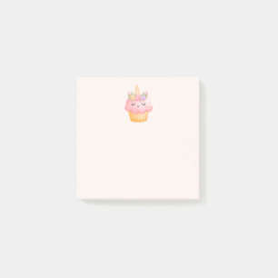 Cute Pink Cupcake Unicorn met Roos Post-it® Notes
