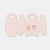 Cute Pink Cupcake Unicorn met Rozen Birthday Bedankdoosjes (Uitgevouwen)