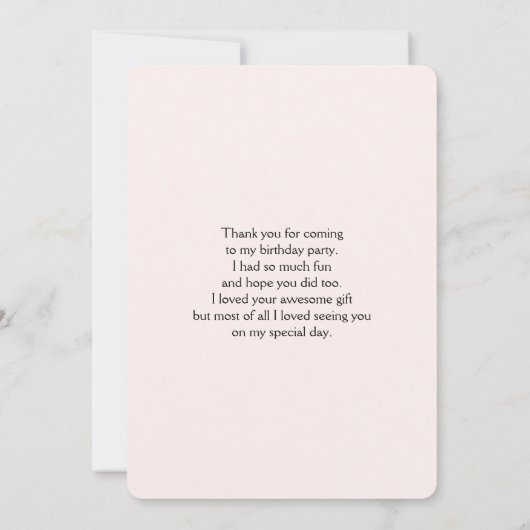 Cute Pink Cupcake Unicorn met Rozen Dank u Bedankkaart (Achterkant)