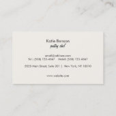 Cute Pink Cupcake White Bokeh Pastry Chef Visitekaartje (Achterkant)