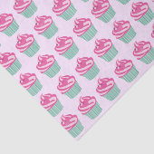 Cute Pink Cupcakes Pattern Tissuepapier (Detail)