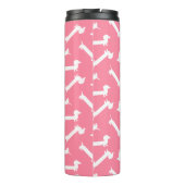 Cute Pink Custom Dachshund Patroon Thermosbeker (Achterkant)