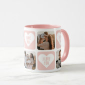 Cute Pink Custom Photo I Love You Mok (Voorkant rechts)