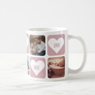 Cute Pink Custom Photo Love Mok met hart