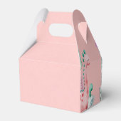 Cute Pink Cute Dinosaurs Baby shower Favor Box Bedankdoosjes (Achterkant)