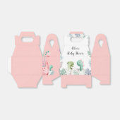 Cute Pink Cute Dinosaurs Baby shower Favor Box Bedankdoosjes (Uitgevouwen)