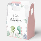 Cute Pink Cute Dinosaurs Baby shower Favor Box Bedankdoosjes (Geopend)