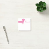 Cute Pink Dachshund Custom Sjabloon Post-it® Notes (Kantoor)