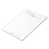 Cute Pink Daily Lined Notes Notespad Notitieblok (Schuin)