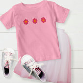 cute pink daisies baby tshirt