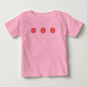 cute pink daisies baby tshirt (Voorkant)