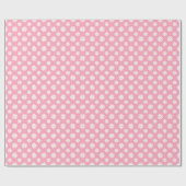 Cute Pink Daisies Floral Pattern Cadeaupapier (Vlak)