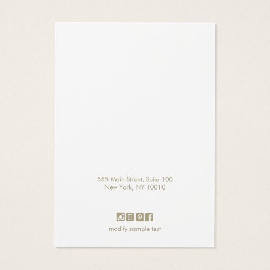 Cute Pink Daisy Floral Earring Display Card Visitekaartje (Achterkant)