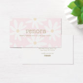 Cute Pink Daisy Floral Visitekaartje (Bureau)