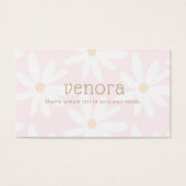 Cute Pink Daisy Floral Visitekaartje (Voorkant)