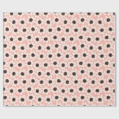 Cute Pink Daisy Flower Pattern Cadeaupapier (Vlak)