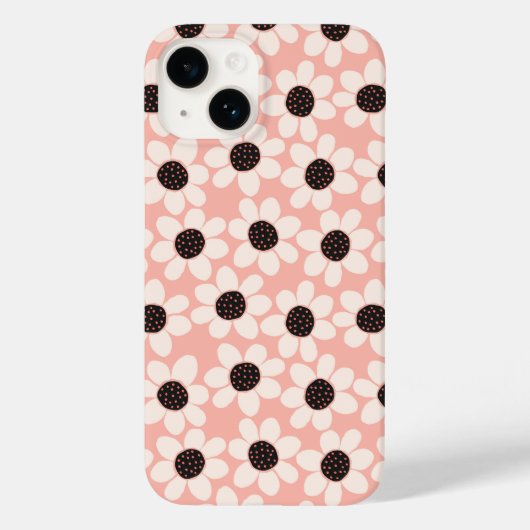 Cute Pink Daisy Flower Pattern Case-Mate iPhone Case (Achterkant)