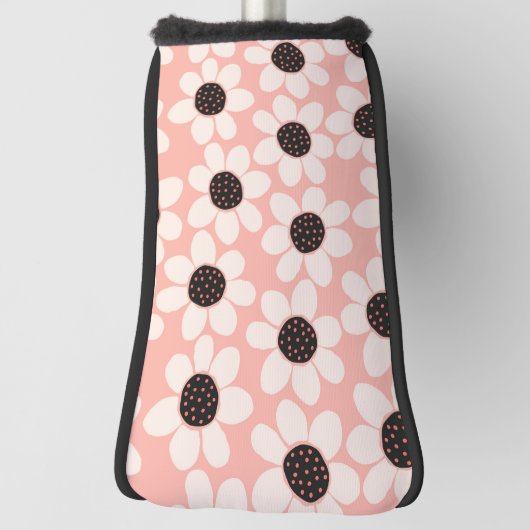 Cute Pink Daisy Flower Pattern Golfheadcover (Draai 90)