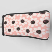 Cute Pink Daisy Flower Pattern Golfheadcover (Voorkant)