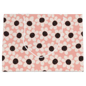 Cute Pink Daisy Flower Pattern Groot Cadeauzakje (Voorkant)
