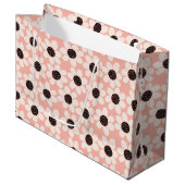 Cute Pink Daisy Flower Pattern Groot Cadeauzakje (Voorkant Gekanteld)